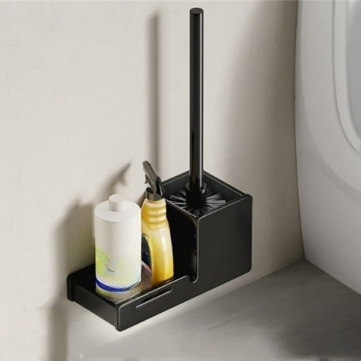 Scopino per WC con supporto, Scopino per WC in silicone flessibile, ad Scopino per WC con supporto, Scopino per WC in silicone flessibile, ad