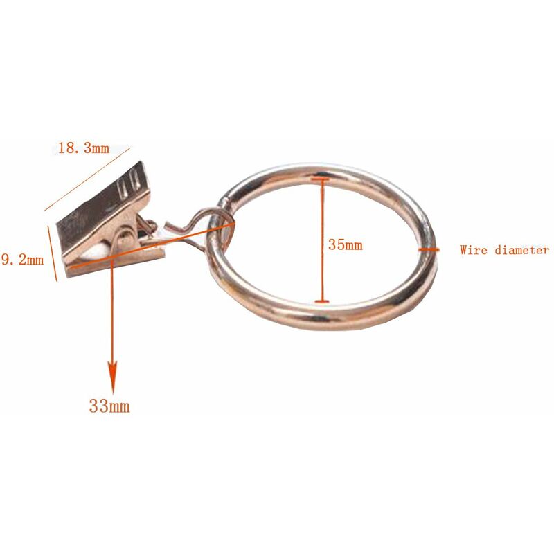 SPEEDWOX 30 anelli in metallo per tende e tende, 40 ganci in metallo, ganci per tende da finestra, porta, tenda da doccia, diametro interno 30 mm (bronzo verde