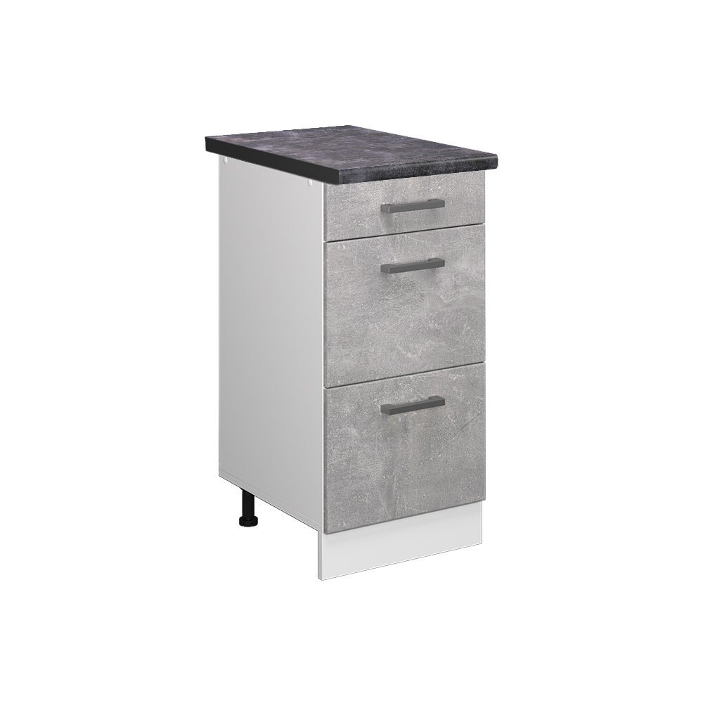 Vicco Szafka dolna do kuchni R-Line, Beton, 40 cm z szufladami, BP Antracyt