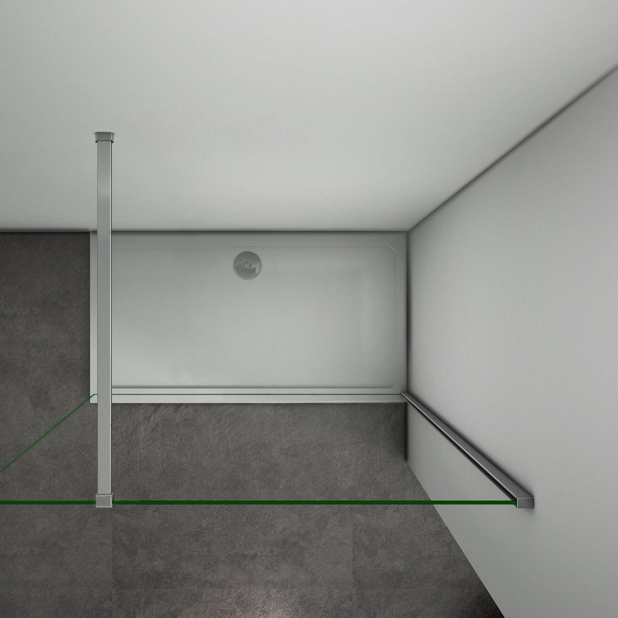 Aica Paroi De Douche 60x200cm Paroi De Douche À L'italienne Verre Anticalcaire Avec Barre De Fixation 140cm | Leroy Merlin