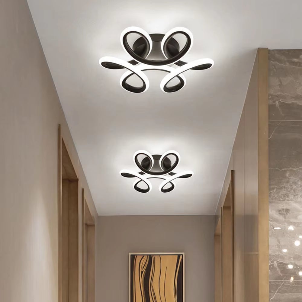 Nowoczesny lampa sufitowa LED w kształcie kwiatu, żyrandol LED 220 V, oświetlenie sufitowe LED do sypialni, salonu, korytarza, białe światło - 3