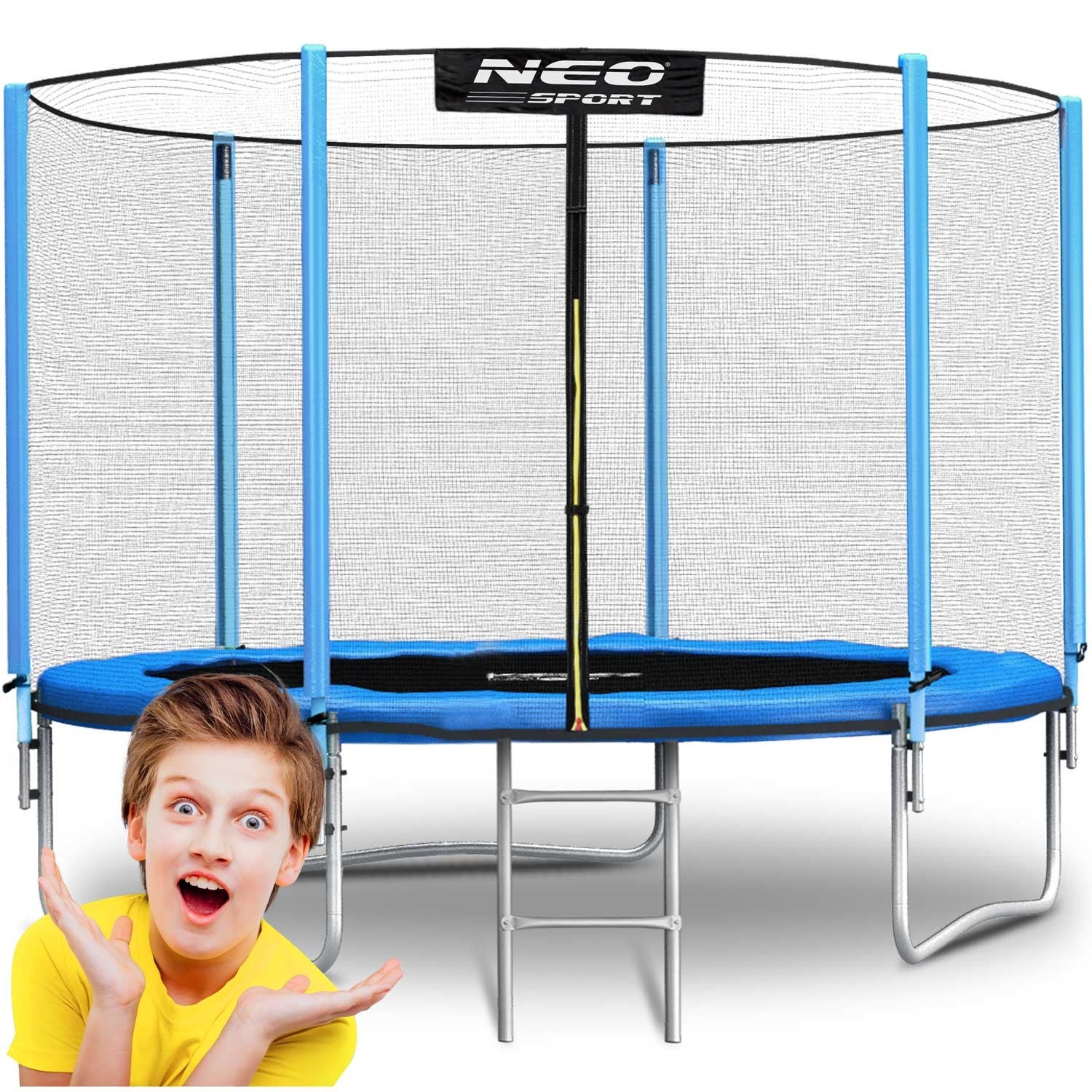 Trampolina ogrodowa dla dzieci drabinka 252cm 8ft NEO-SPORT