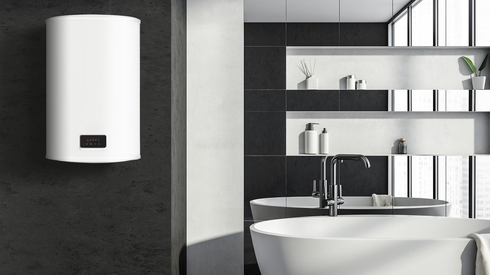 CHAUFFE-EAU 74L Pour 2 à 3 personnes - Blanc - 2