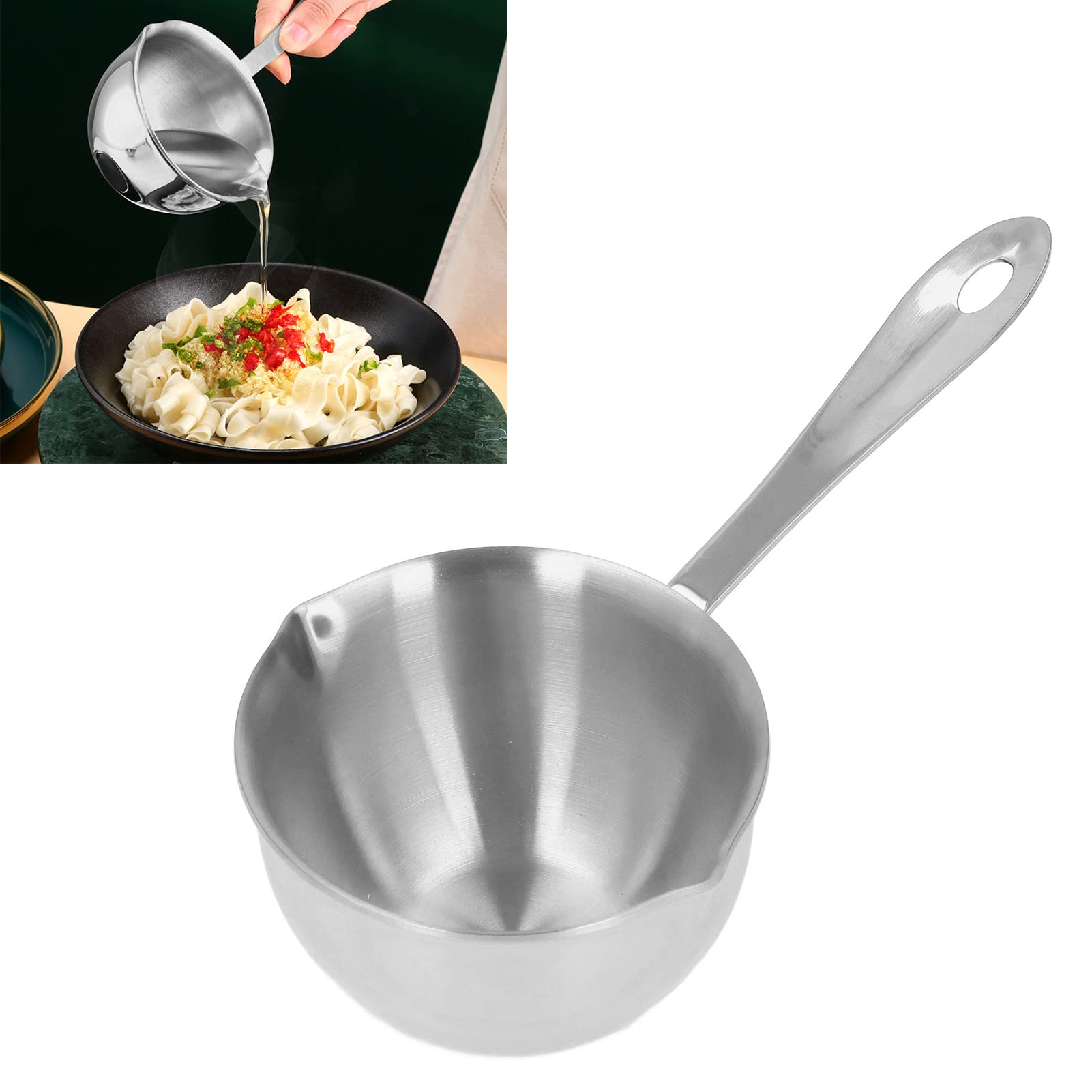 Pentola Per Latte In Acciaio Inox 2L – Con Beccuccio, Manico Anticalore E Coperchio In Vetro, Adatta A Tutti I Piani Cottura