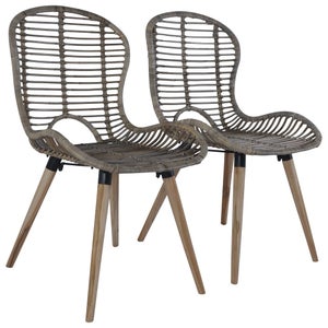 Set di 4 sedie da pranzo Pieghevole TRENTOR Legno di bambù Naturale | Leroy Merlin