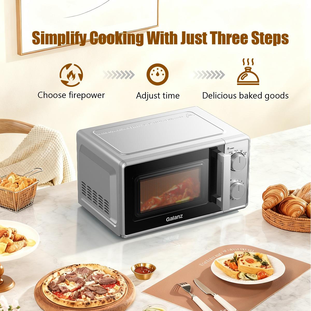 Micro-ondes 20L mécanique compact – Chauffage uniforme 360°, facile à utiliser et à nettoyer - 5