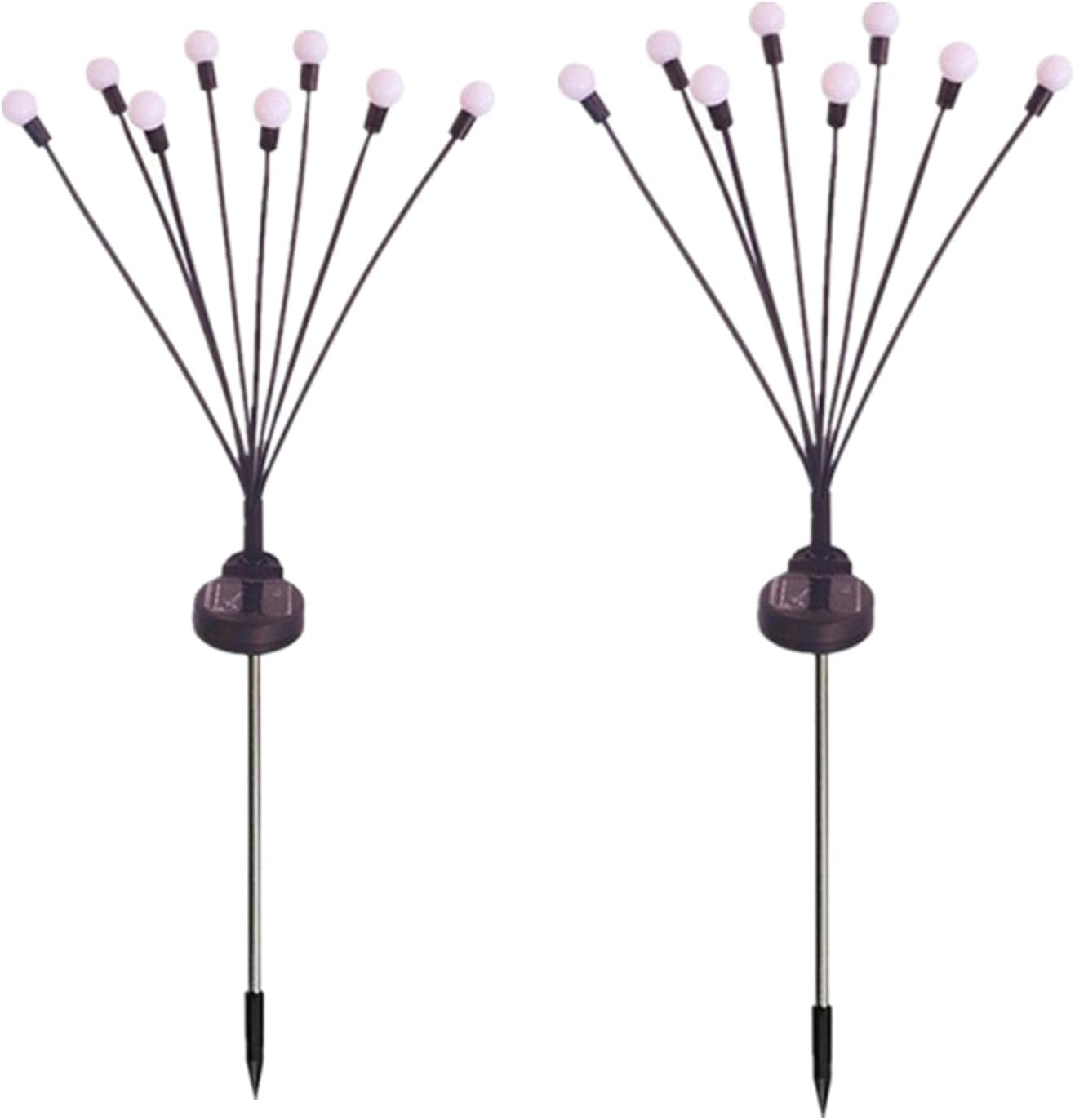 Lampy solarne 8 lampek świecących stale, ciepłe światło, 75 cm długości, 2 pary, wodoodporne, zewnętrzne lampki świetlikowe, dekoracja