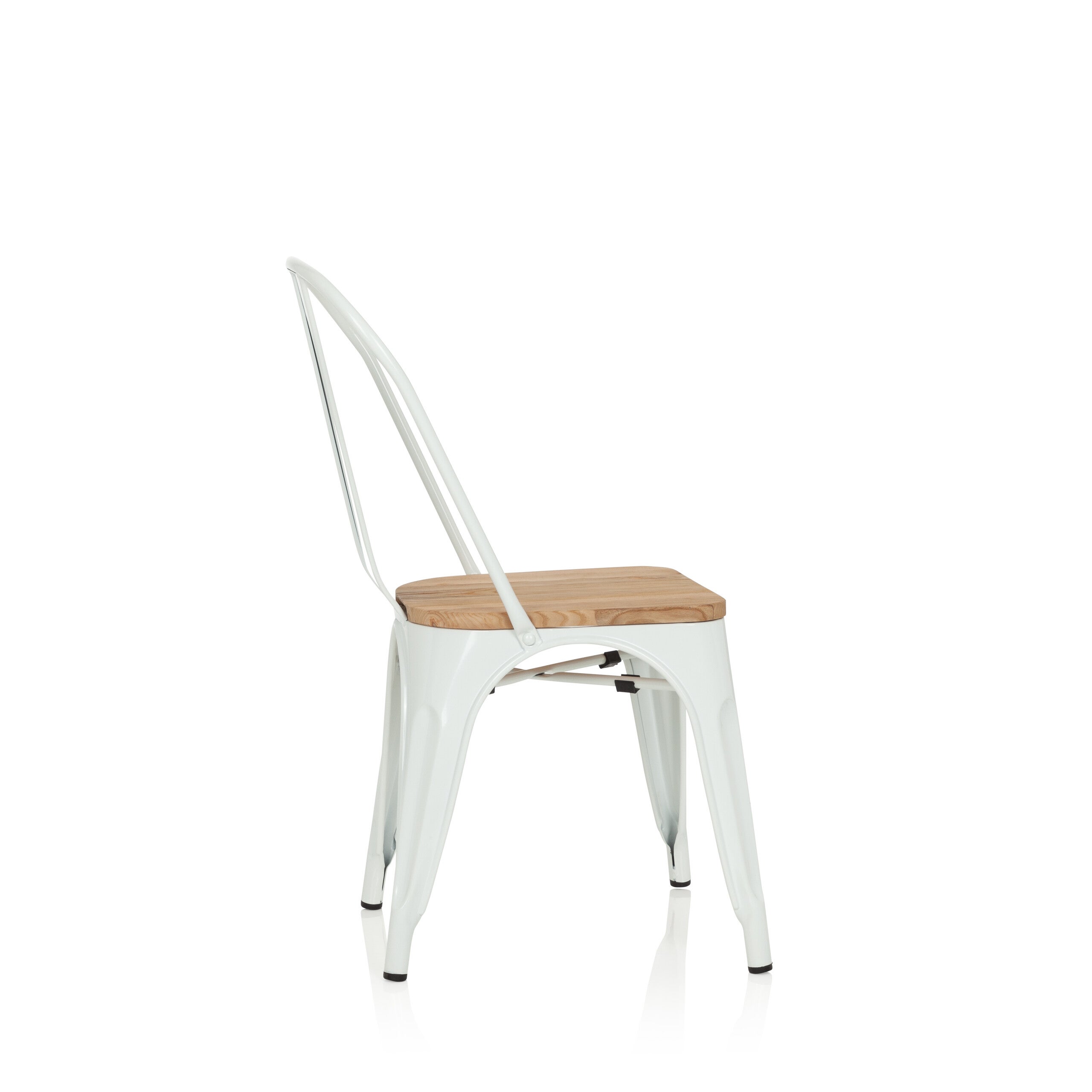 Sedia VANTAGGIO COMFORT W Metallo bianco / Seduta in vero legno chiaro hjh OFFICE - 8
