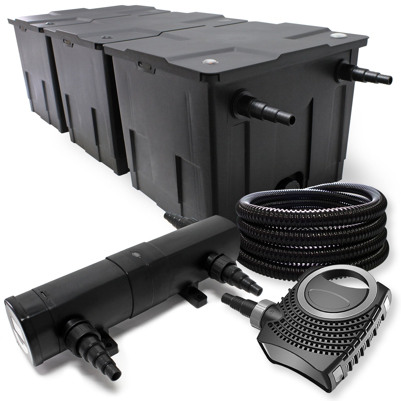 Wiltec Set filtro para estanque hasta 90000l Clarificador UVC con 24W ...