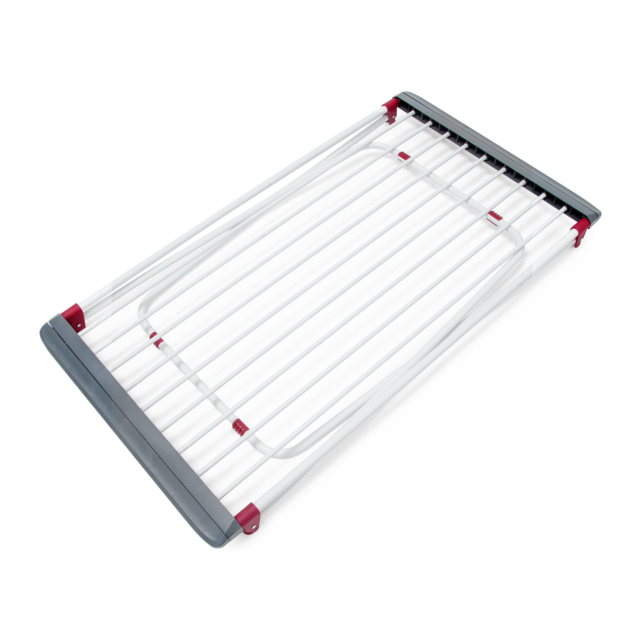 Séchoir à linge sur pied rétractable pour intérieur/extérieur avec rallonges, blanc et gris, Relaxdays - 6