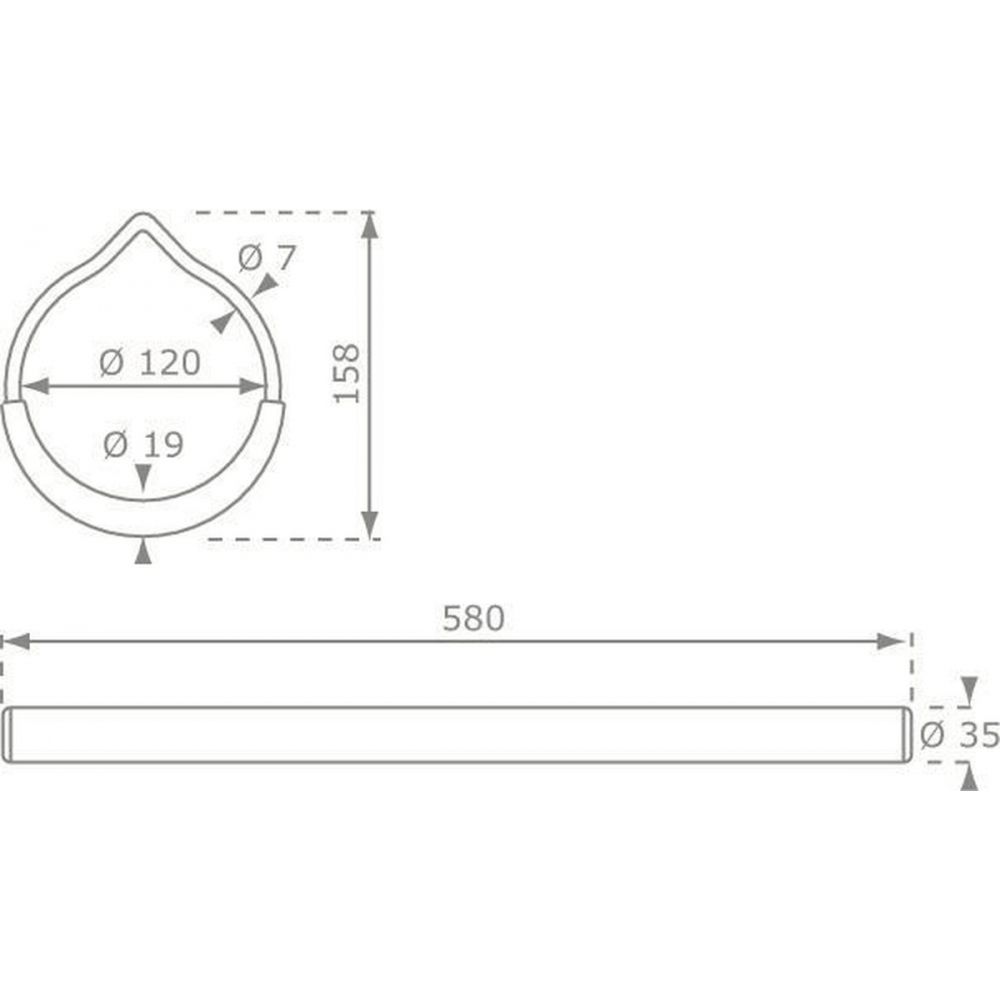 Trapèze en bois dur avec anneaux métal Cordes en chanvre synthétique Kbt - 7