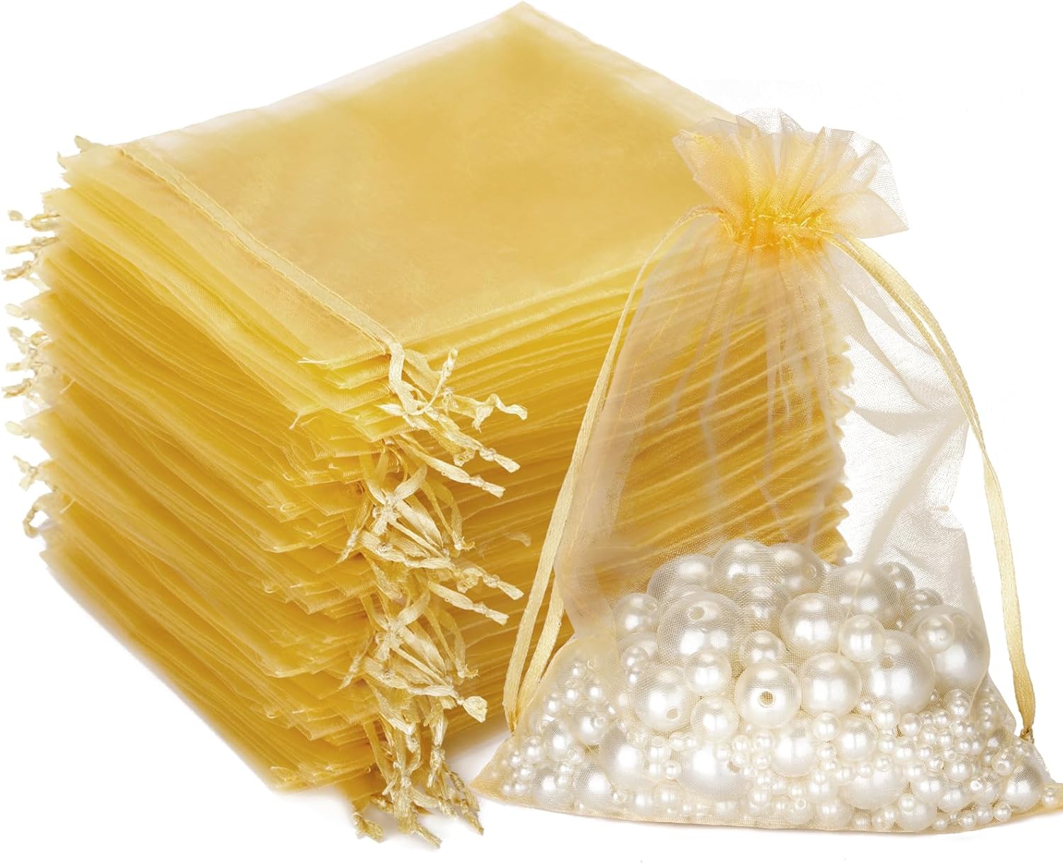 20 Sacchetti Di Organza Piccoli – 7x9 Cm – Mini Bustine Con Coulisse Per Gioielli E Regali – Compleanni E Feste