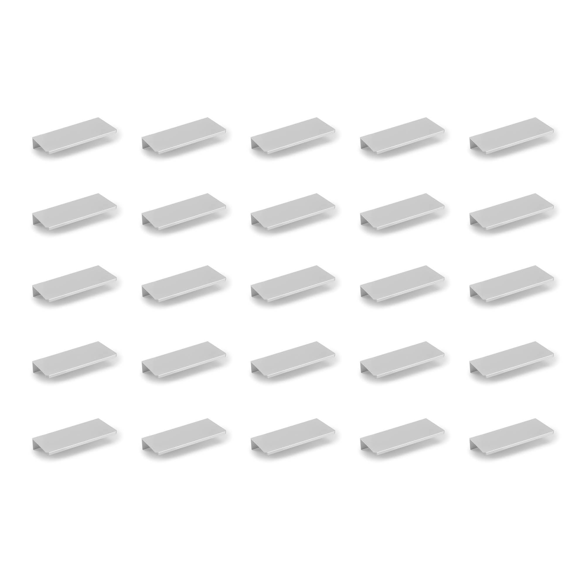 Emuca Pakiet 25 uchwytów meblowych Picanya, L45mm, Rozstaw 32mm, Aluminium, Anodowany mat
