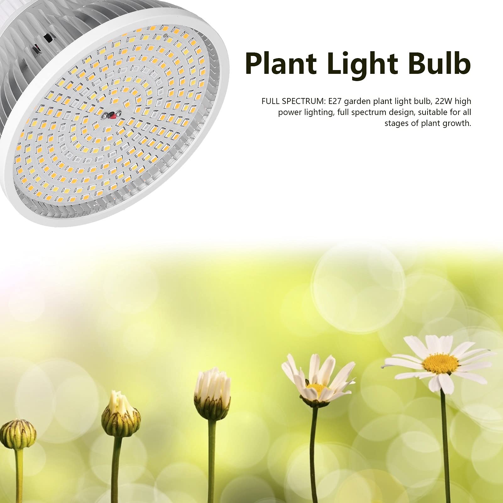 Lampadina LED Grow Light Full Spectrum 22W Lampada per la crescita delle piante per uso interno in serra e gi - 2