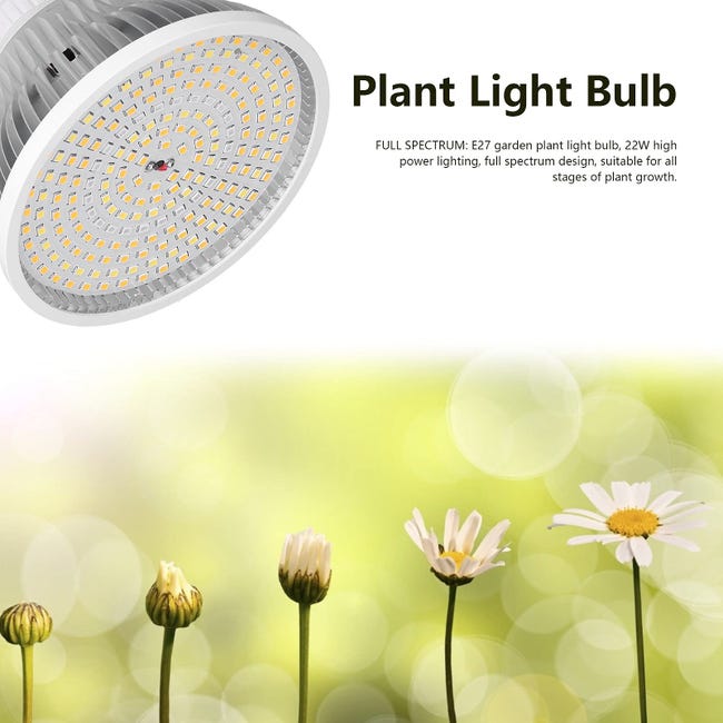 Lampada Per Piante LED 30W Con Attacco E27 - Spettro Completo Per Coltivazione Indoor, Veg E Fiori - Foto 10