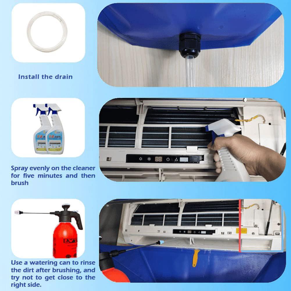 Kit de Nettoyage Climatiseur Split 10 Pièces - Sac de Service Étanche pour Unité Murale, Outils de Nettoyage Système AC Maison - 5