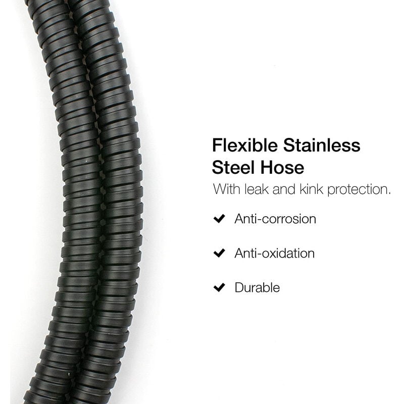 Tubo flessibile per doccia, tubo flessibile per doccia da 1,5 m (G1/2 pollice), tubo flessibile per doccia universale, tubo flessibile per doccia anti - 4