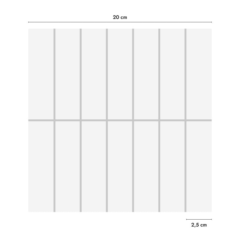 Manhattan Branco 20x20 PRECORTADO (2,5x10) - 8