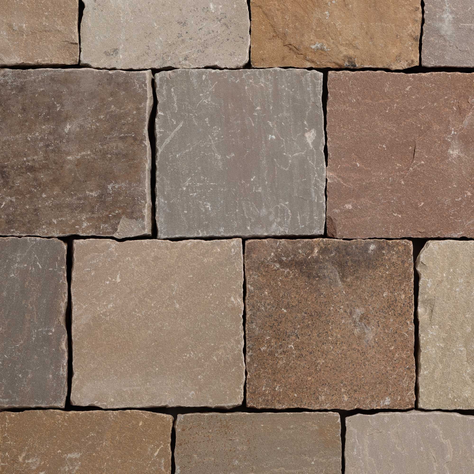 Pavé Grès Kandla Multicolore 14x14x5-7 cm (vendu au m² - 42 pavés/m²) - RO'MA NATURE - 7