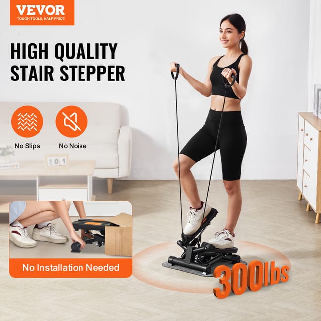 PORTENTUM Mini stepper fitness casa con bande di resistenza e schermo LCD 5 funzioni - Step 3-in-1 per gambe, glutei e braccia - Intensità regolabile - Attrezzi palestra compatti e facili da PORTENTUM Mini stepper fitness casa con bande di resistenza e schermo LCD 5 funzioni - Step 3-in-1 per gambe, glutei e braccia - Intensità regolabile - Attrezzi palestra compatti e facili da