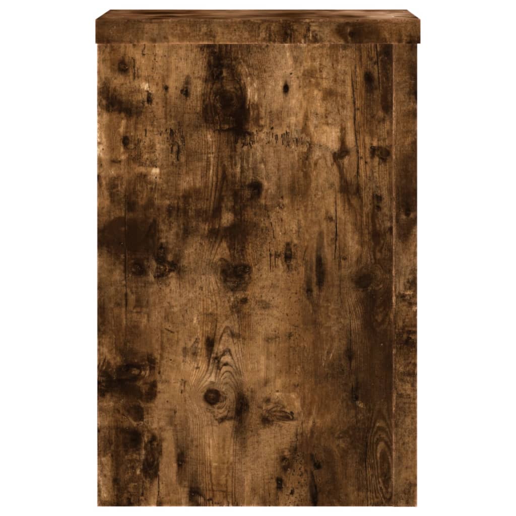 Supports pour plantes 2 pièces chêne fumé panneau de bois - 4
