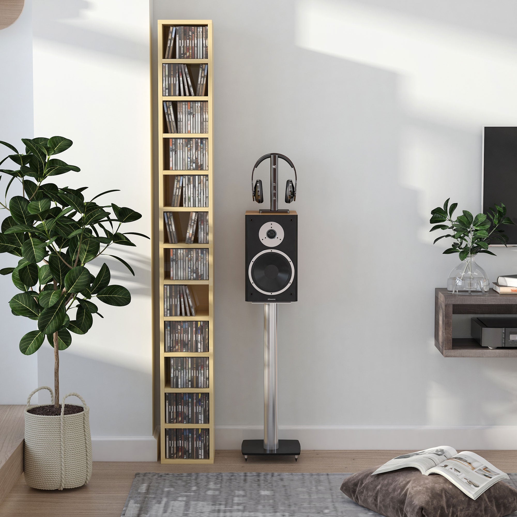 rangement pour cd et dvd Bois HOMCOM - 2