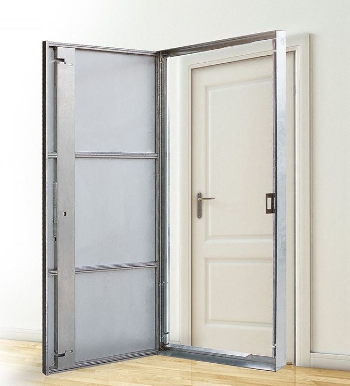 Puerta antiokupa de medidas 89 x 204 cm vinil oscuro