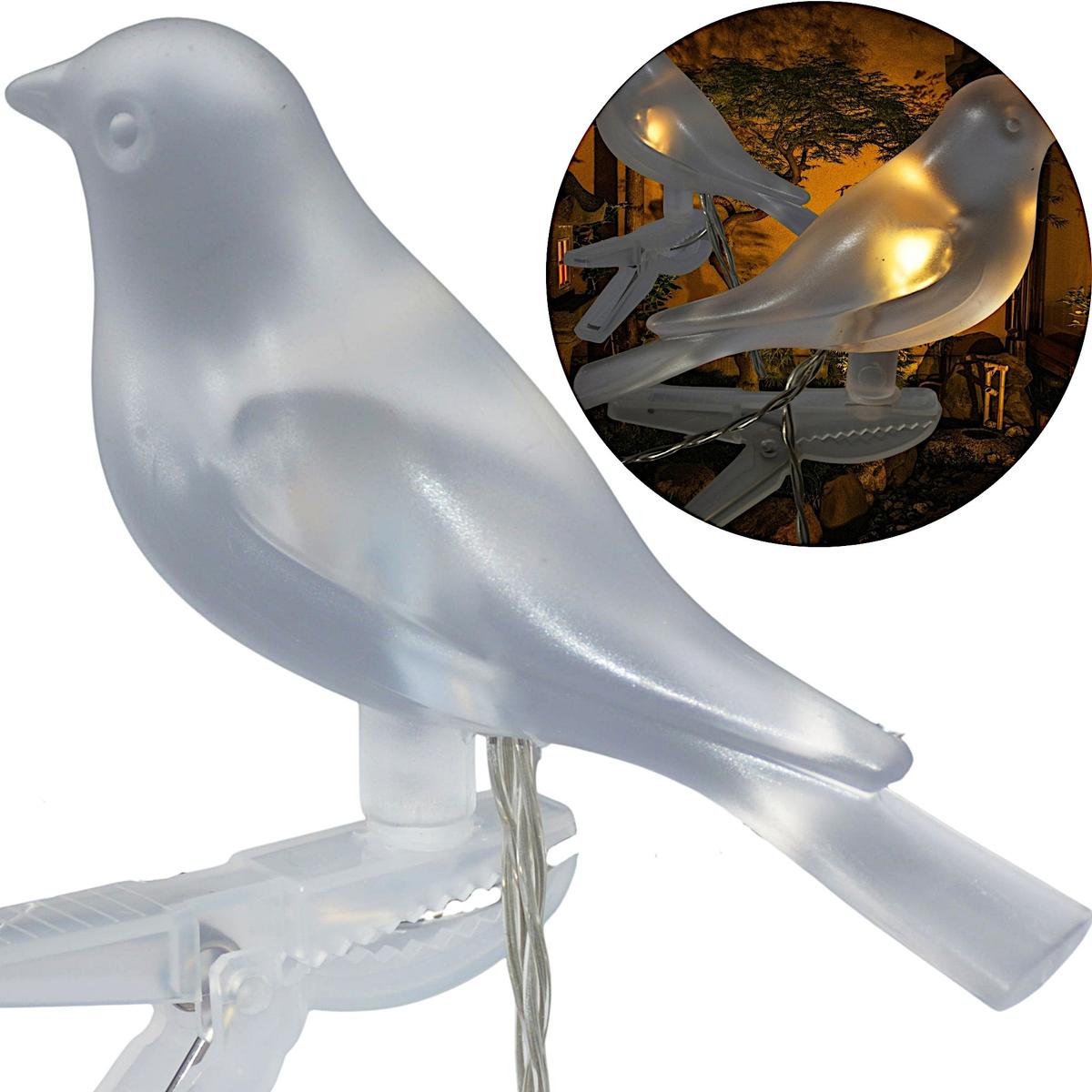 Lampki solarne na zewnątrz girlanda ogrodowa Party Light 5 Led ptaszki