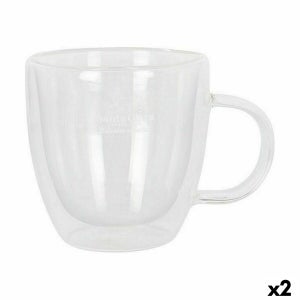 Juego de Tazas Santa Clara Térmica 150 ml Vidrio de Borosilicato