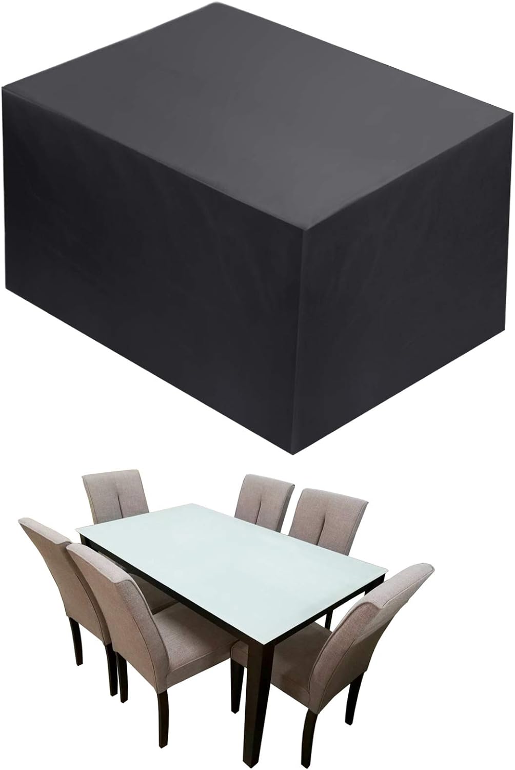 Pokrowiec na meble ogrodowe, wodoodporna plandeka, pokrowiec uniwersalny, plandeka, wytrzymały, odporny pokrowiec zewnętrzny (125 * 125 * 75 cm)