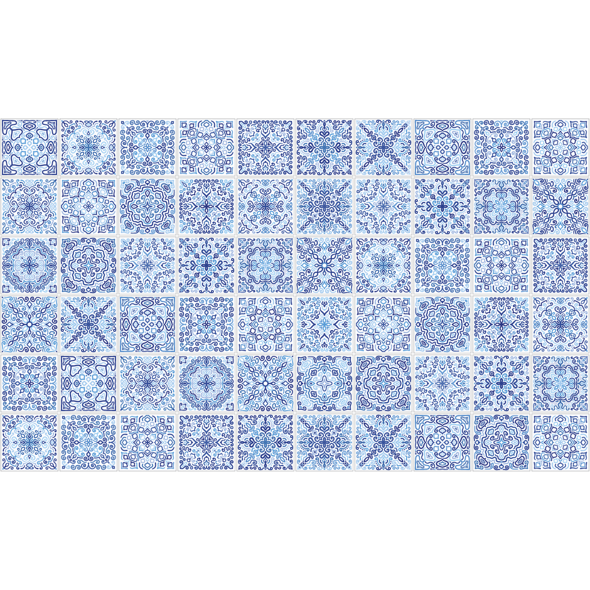 60 adesivi piastrelle di cemento azulejos Magdalena - Sticker adesivo - adesivi murali - 60stickers15x15cm - 2