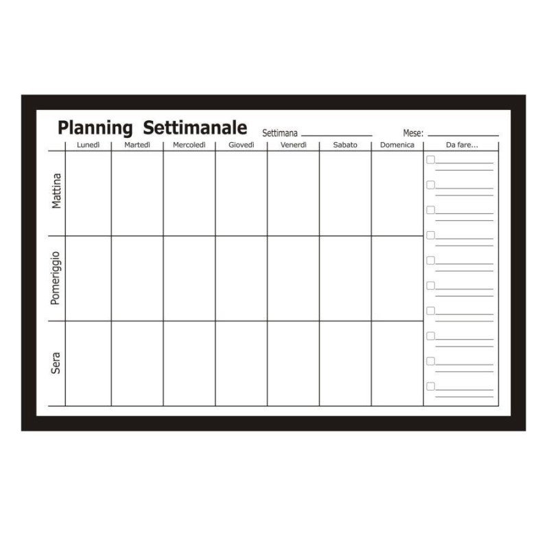 Lavagna Magnetica INOXLM Made In Italy - 60x44 Cm, Nero, Con Pennarello Bianco, Per Casa E Ufficio