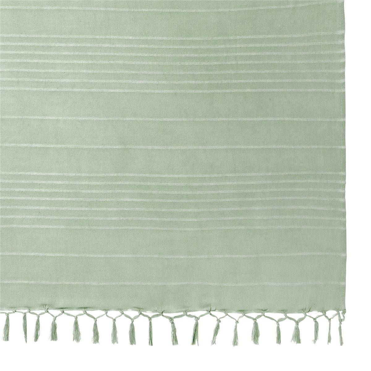 Jeté de lit Anjali 220x160 vert céladon en coton - Atmosphera Créateur d'intérieur - 4