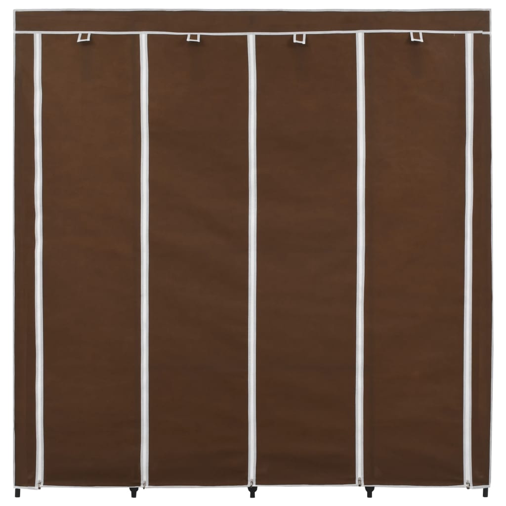 Armário com 4 compartimentos castanhos 175x45x170 cm - COMFORTXL - 4