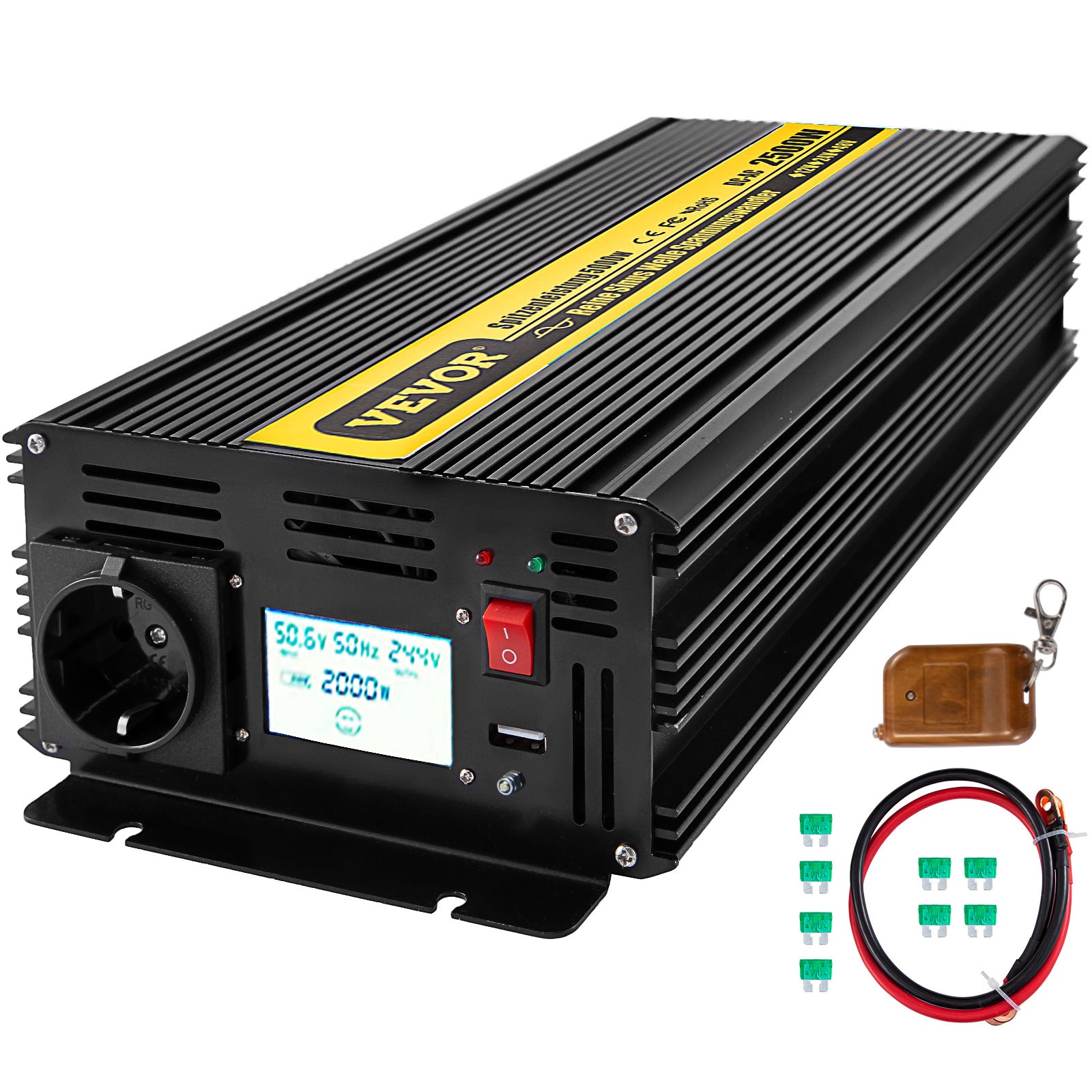 Convertisseur Solartronics 24V 2000W - Onduleur Sinusoïdale Pure - Télécommande - NEUF