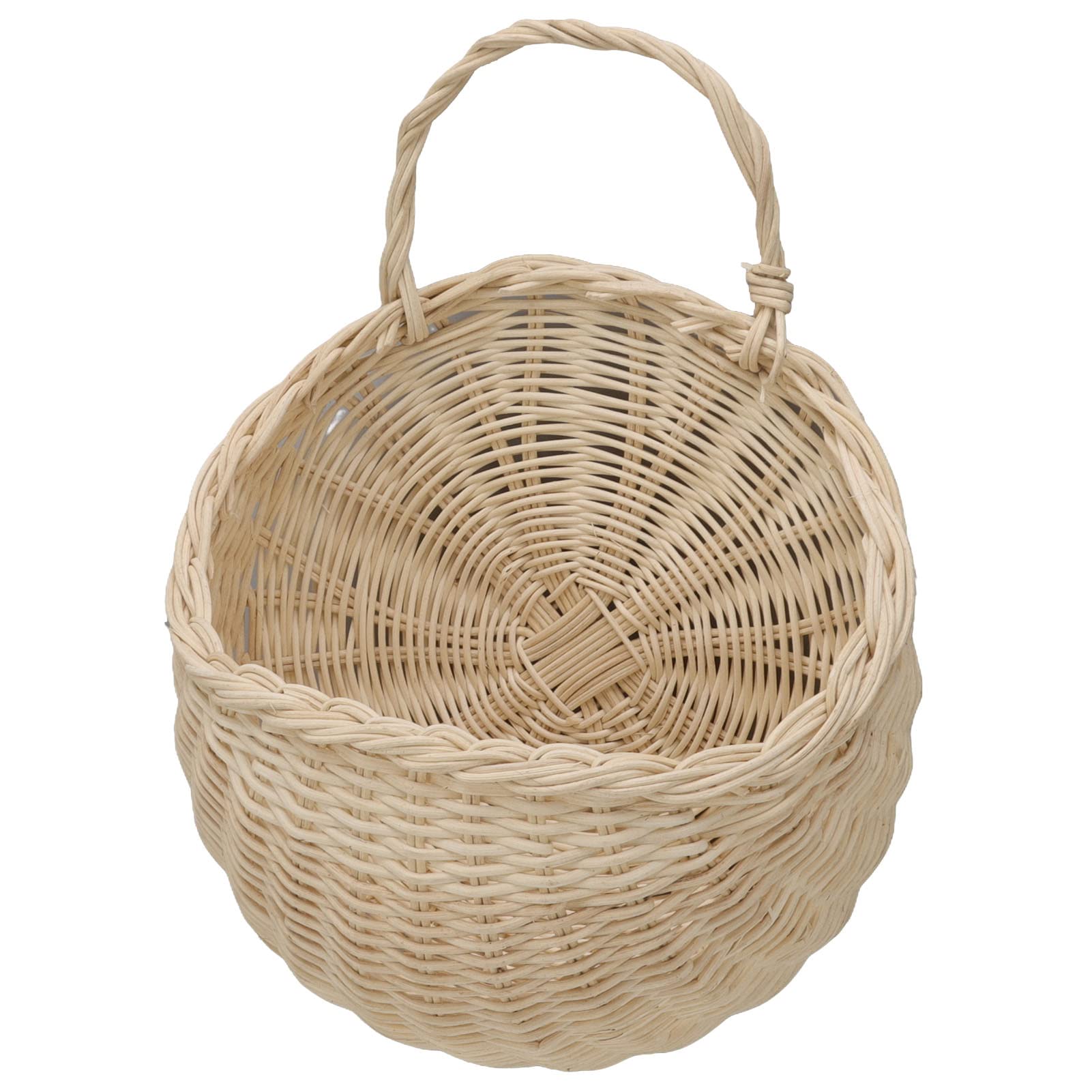 Garden Mile Fioriera da giardino da appendere, 35,5 cm, effetto rattan, con catena a 3 vie, pre-foderato per piantare facilmente