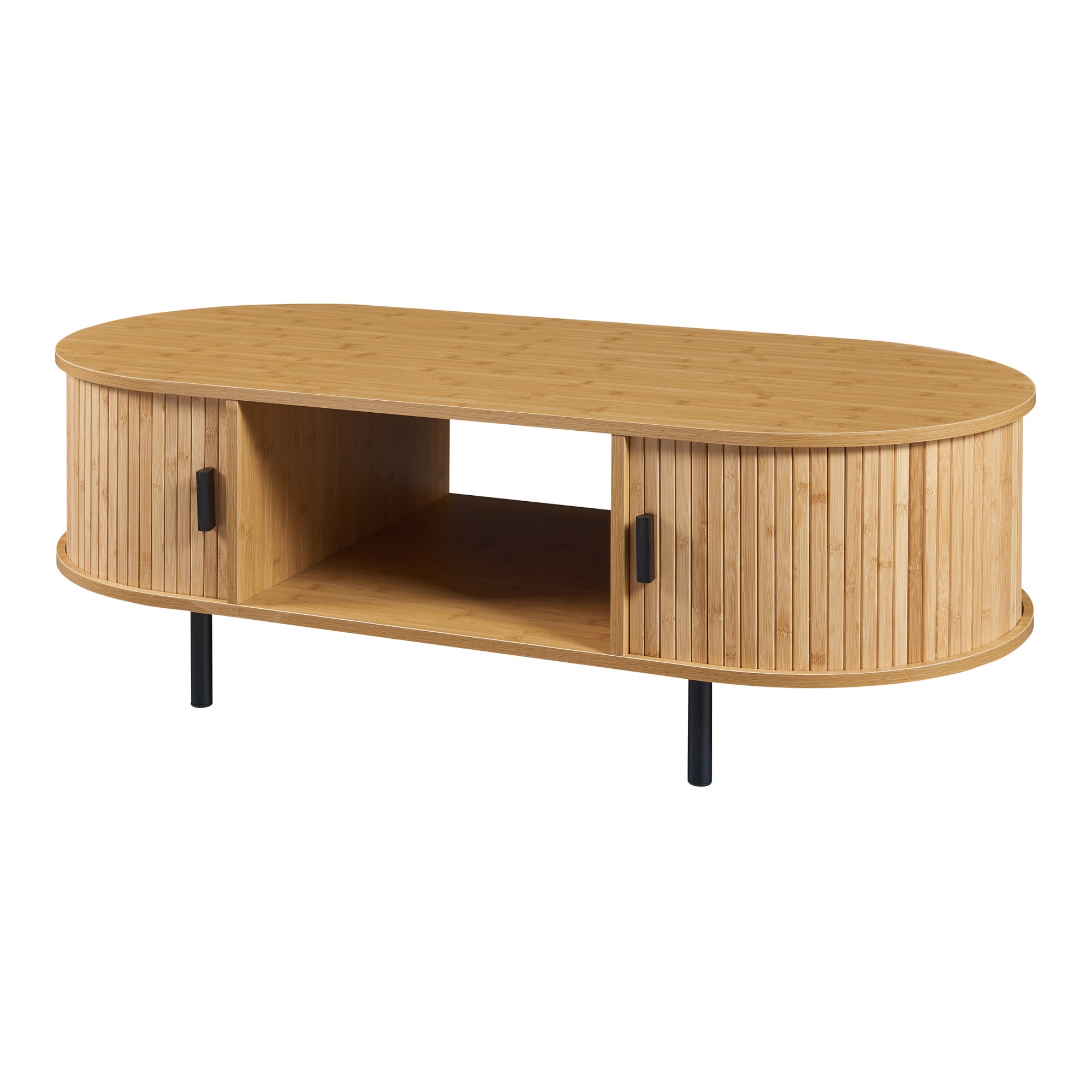 Table basse Tvedestrand 120 x 55 x 40 cm naturel noir [en.casa] - 3