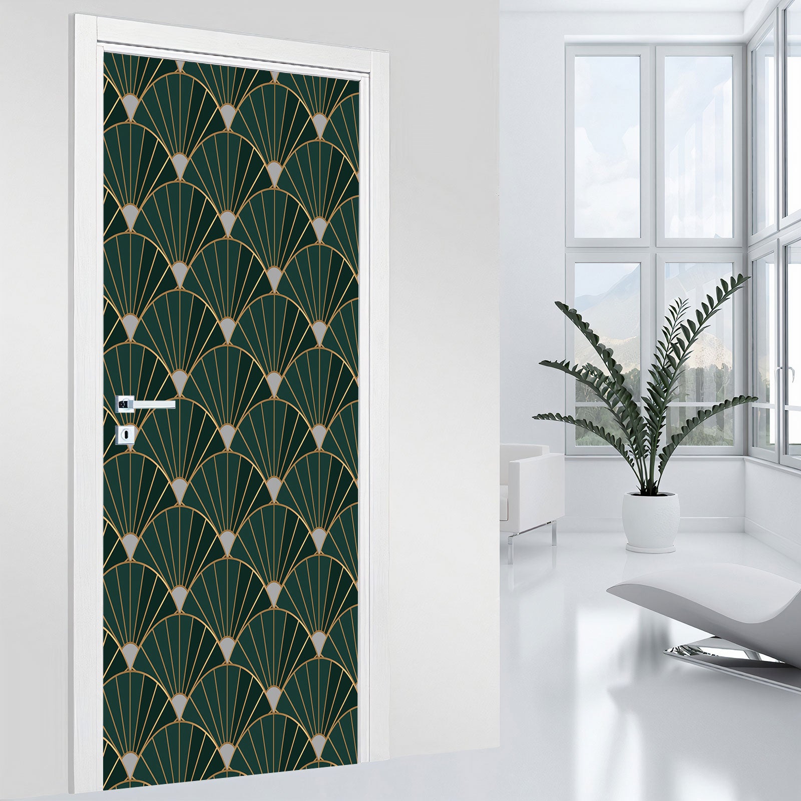 Adesivo Per Porta, Strisce Trendy Vintage Peach, Pantone 2024 Pesca 204 Cm 91831149