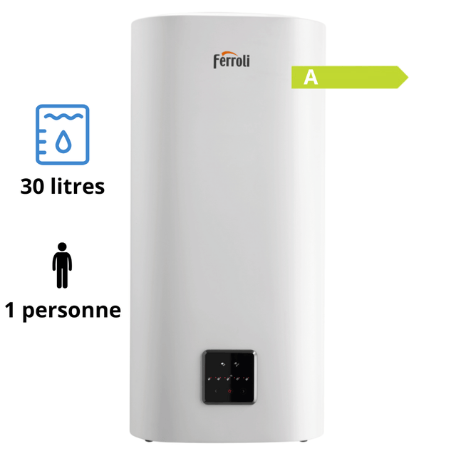 Calentador de agua eléctrico plano Titano Twin 30 litros FERROLI
