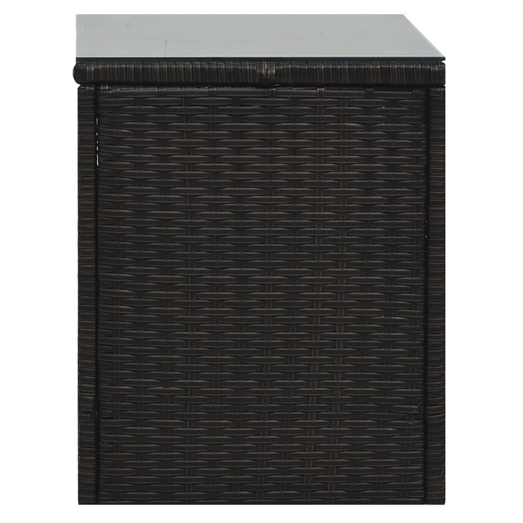 Salon de jardin 5 pcs avec coussins Résine tressée Marron 33 - 7