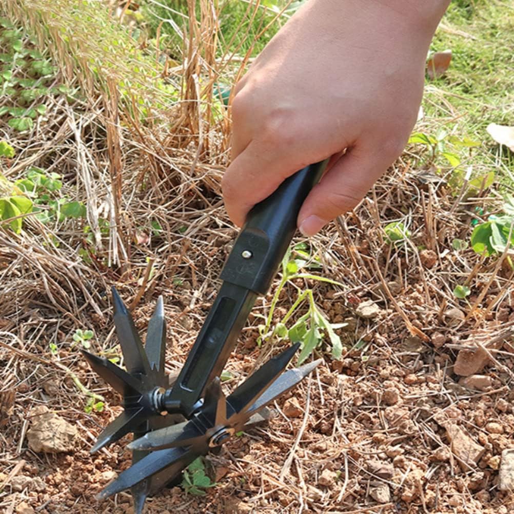 Outil manuel de travail du sol, cultivateur portatif sans fil, pour réensemencer l'herbe ou le mélange de terre - 4