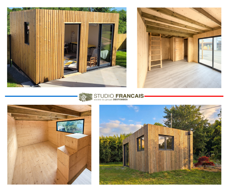 Dépendance jardin sans permis en bois 5,5 x 3,5 x 2,7 m avec plancher isolé - 7