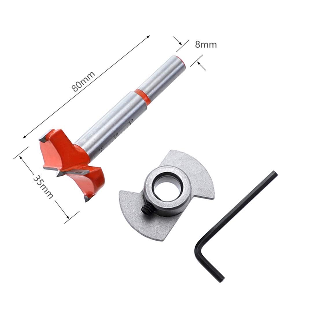 Gabarit de perçage pour charnières invisibles, gabarit de perçage de 35 mm pour charnières, gabarit de scie cloche pour charnière - 3