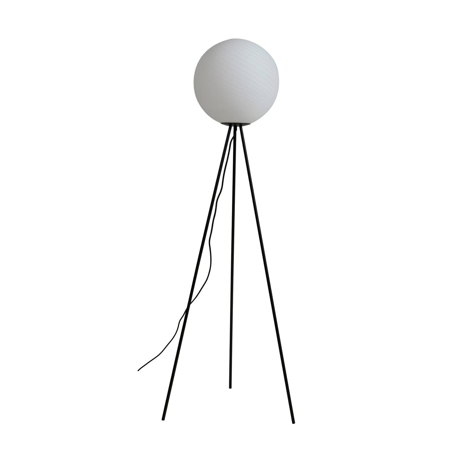 Lucande lampe sur pied Kestralia, blanc, verre, Ø 35 cm, E27 ...