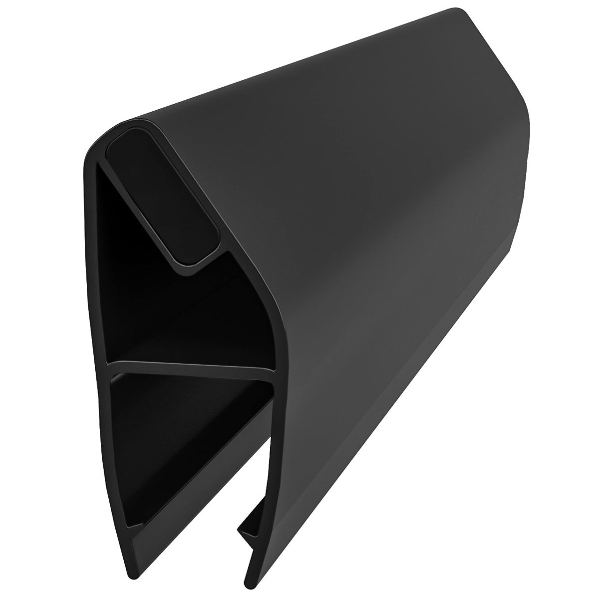 200 cm CZARNA USZCZELKA MAGNETYCZNA DO KABINY PRYSZNICOWEJ DRZWI Z MAGNESEM 4-6 MM - 200CM