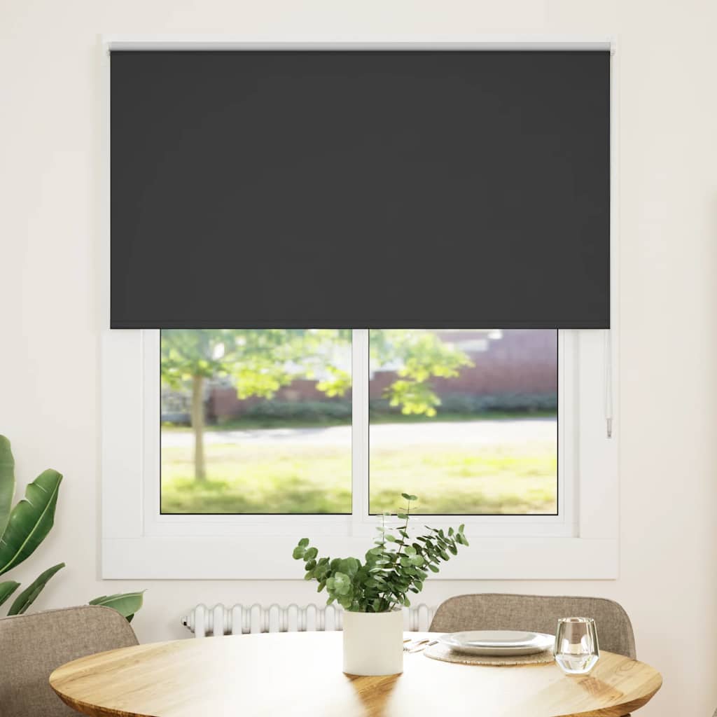 Roleta zaciemniająca czarny 130x175cm Szerokość tkaniny 126,6cm vidaXL