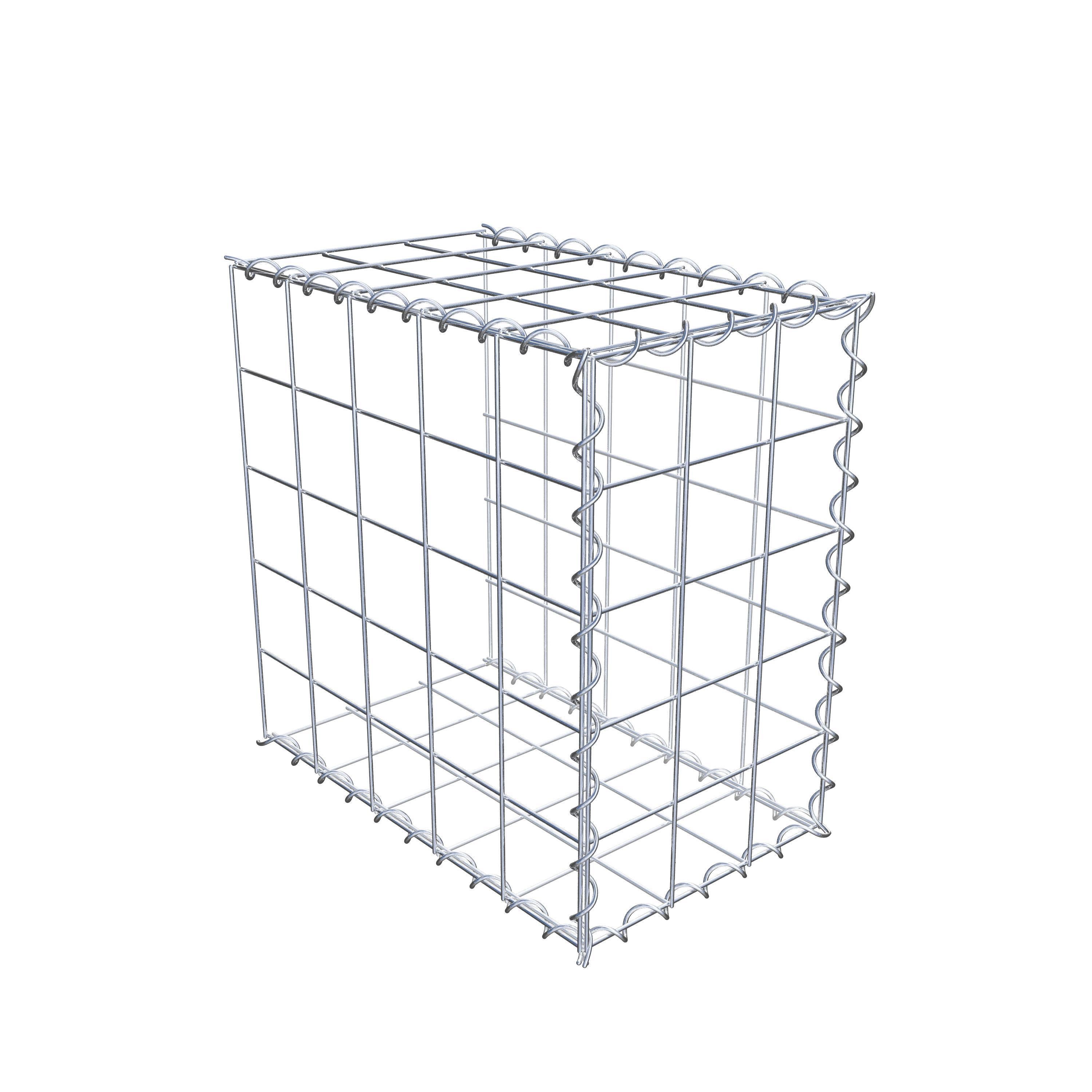 Gabiona - Gavión para alargar en acero galvanizado 50x50x30cm (LxAxP), malla 10 x 10cm, Espiral, sin rejilla frontal - 4