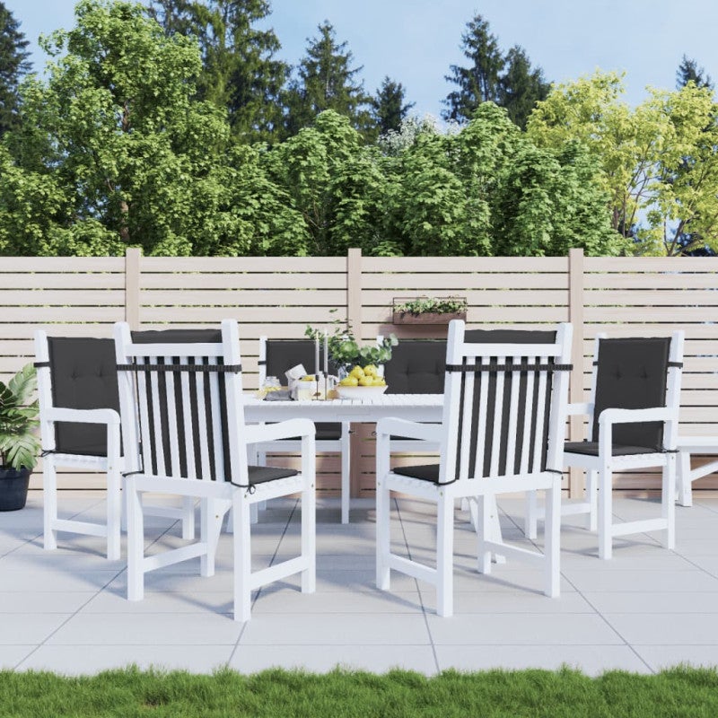 Poduszki na krzesła ogrodowe, 6 szt., czarne, 100x50x3 cm vidaXL