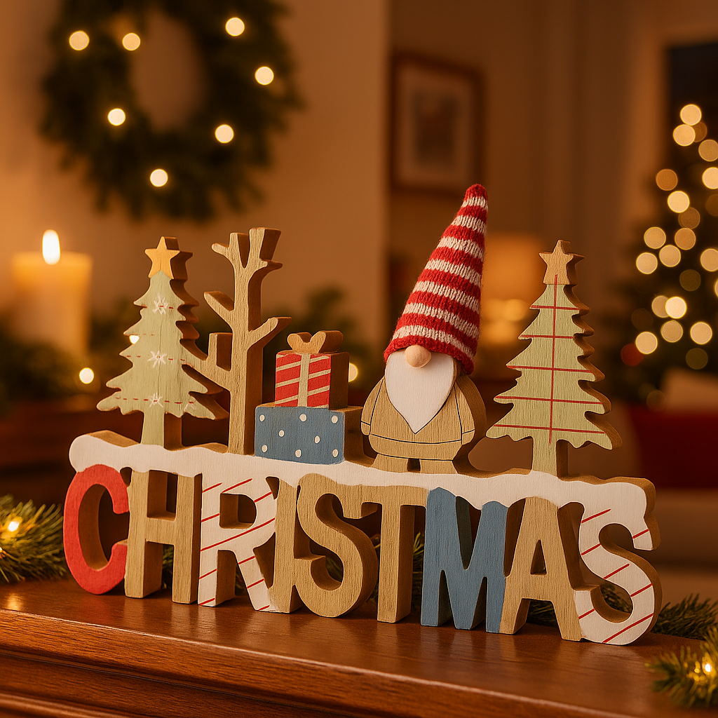 Letrero decorativo de madera 