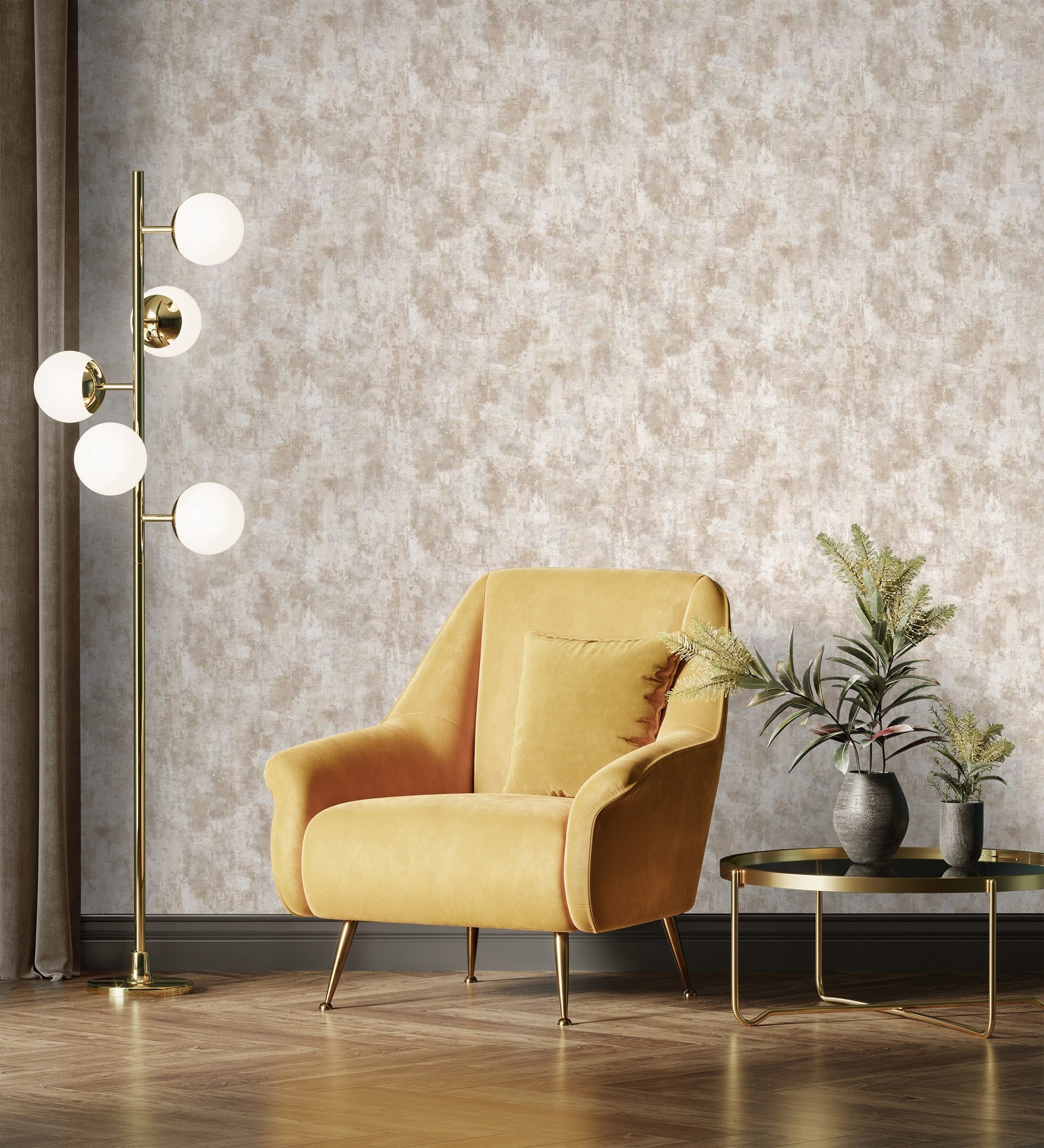 Papier peint stuc effet nacré beige - Velkan 681971 de GAULAN - Rouleaux de 10 m x 0,52 m - 7